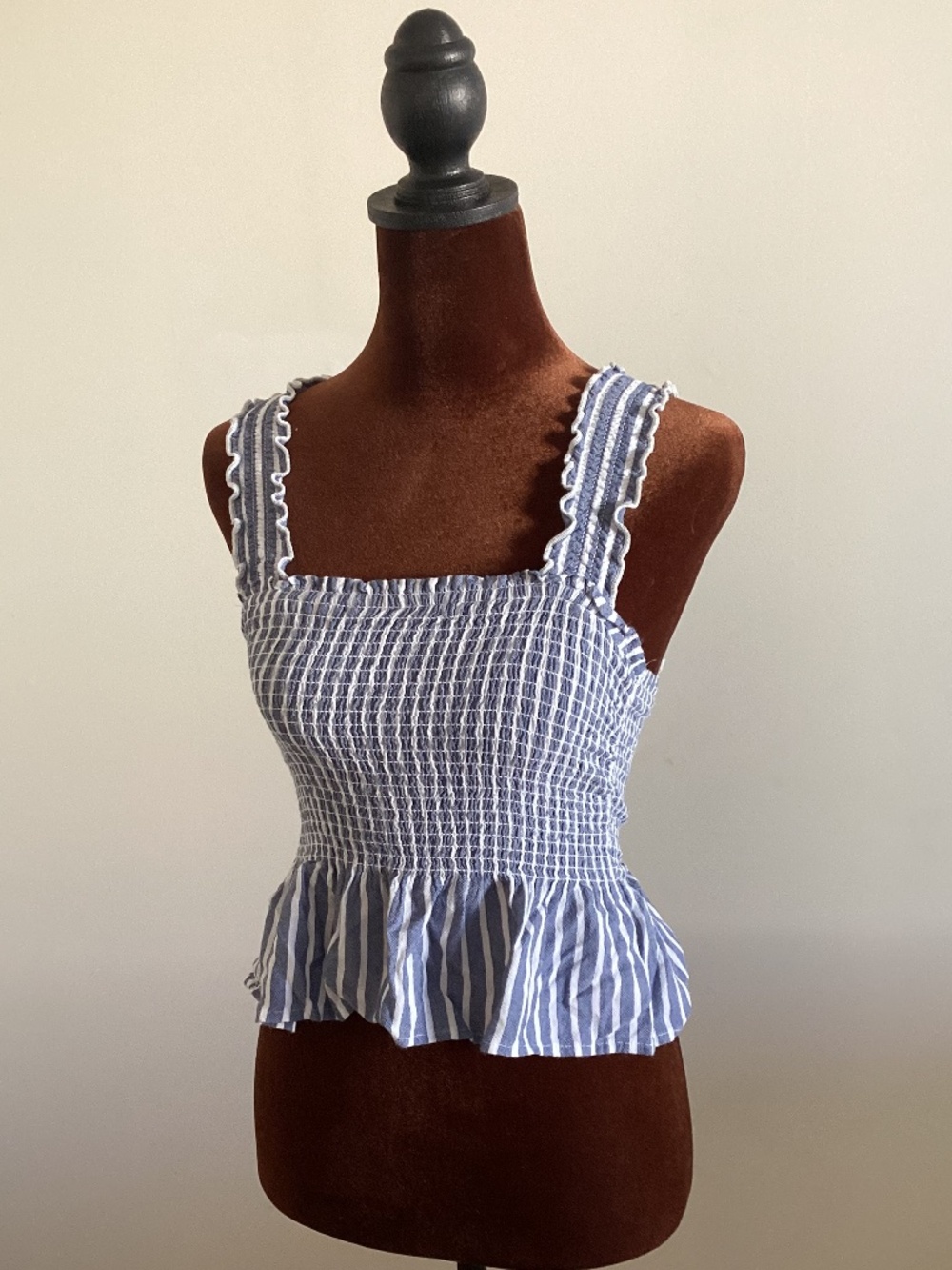 Hollister striped peplum top